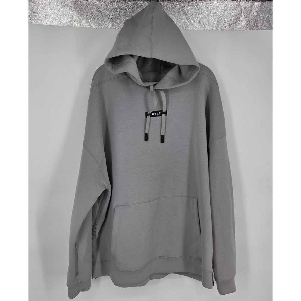 NEW BYLT Roam Knit Adapt Pullover Hoodie Sweatshirt Mens XL Gray Activewear NWT - Picture 2 of 10